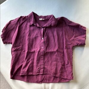 Eileen Fisher Linen Button-Up Shirt